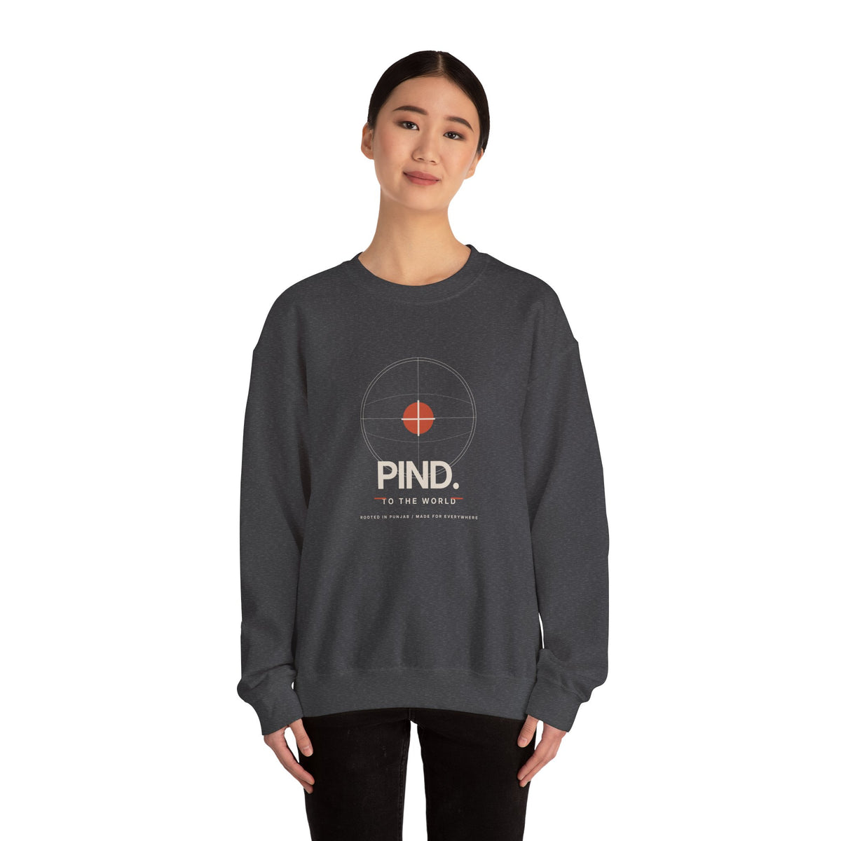 Minimalist 'PIND' Logo Crewneck Sweatshirt