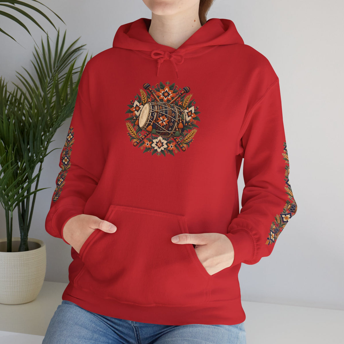 Bohemian Folk Art Drum Hoodie