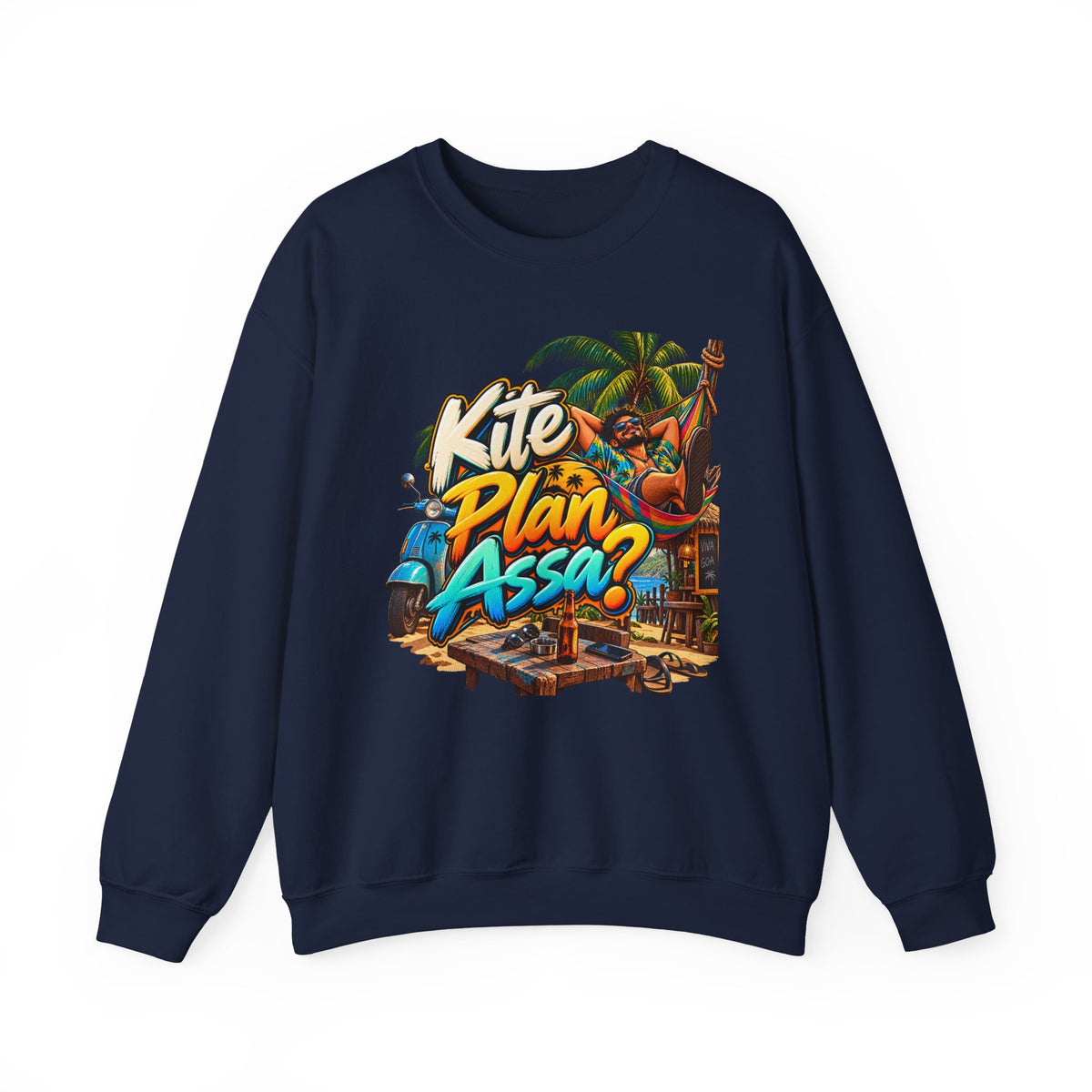 Kite Plan Assa? – Goan Heritage Crewneck Sweatshirt – Hammock Edition — product image 5