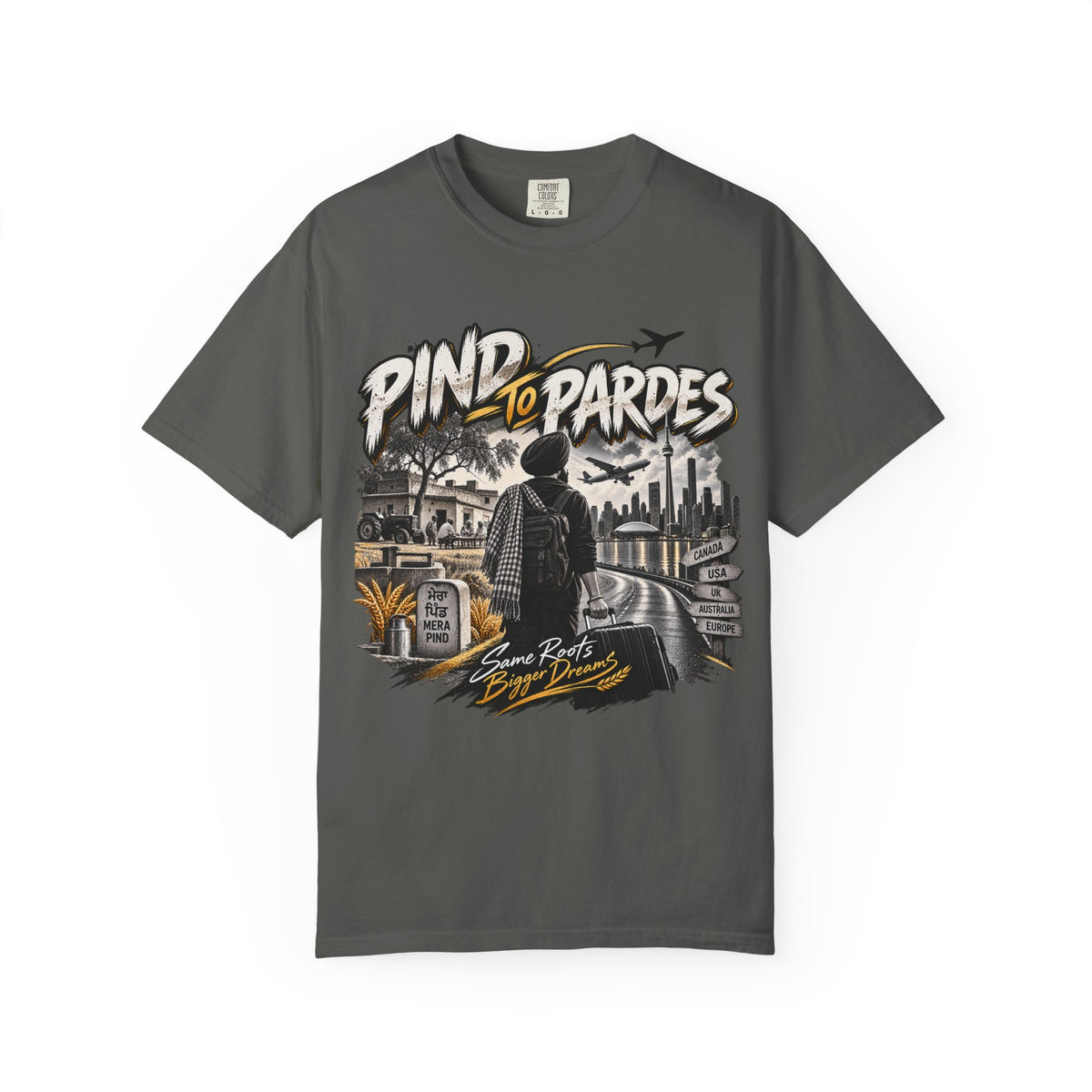 Additional view of Pindo to Pardes Travel Graphic T-Shirt (3)