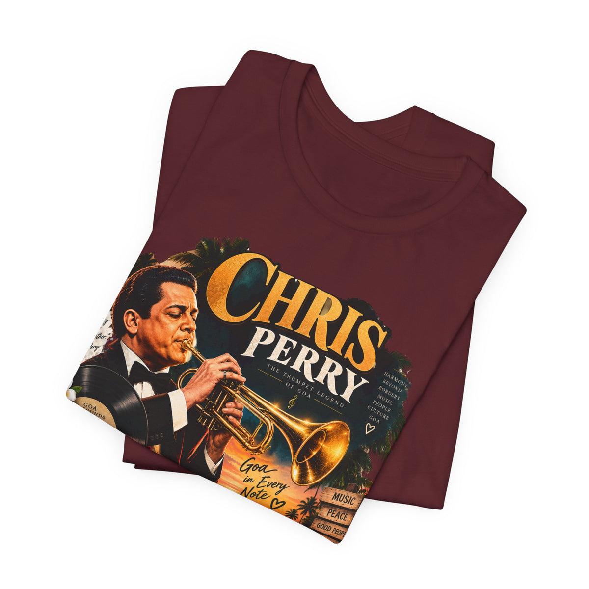 Chris Perry Trumpet Graphic T-Shirt | Retro Music