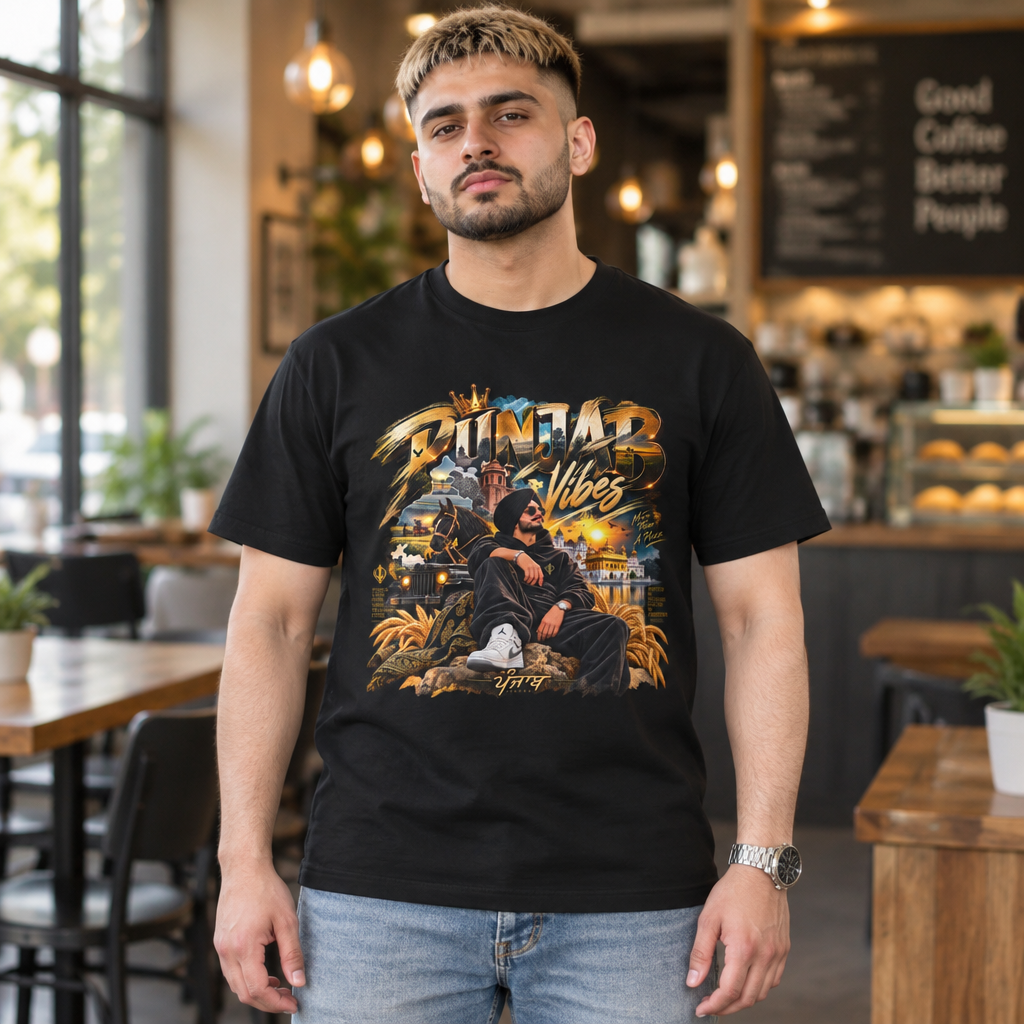 Punjab Vibes Graphic T-Shirt | Punjabi Heritage Tee