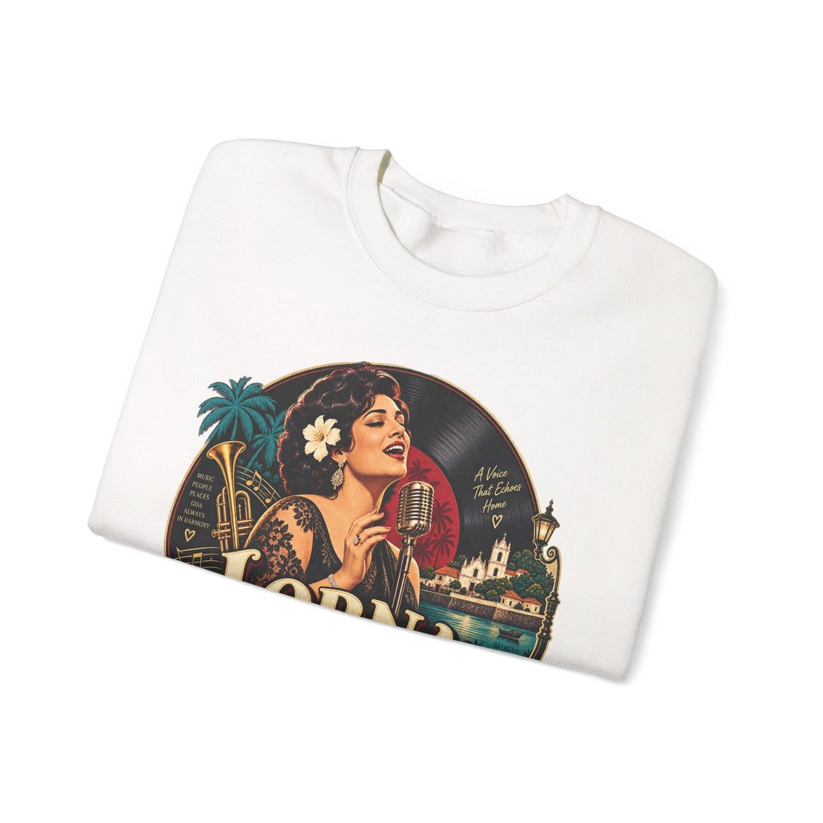 Lorna Goan Music Crewneck Sweatshirt | Konkani Singer Graphic