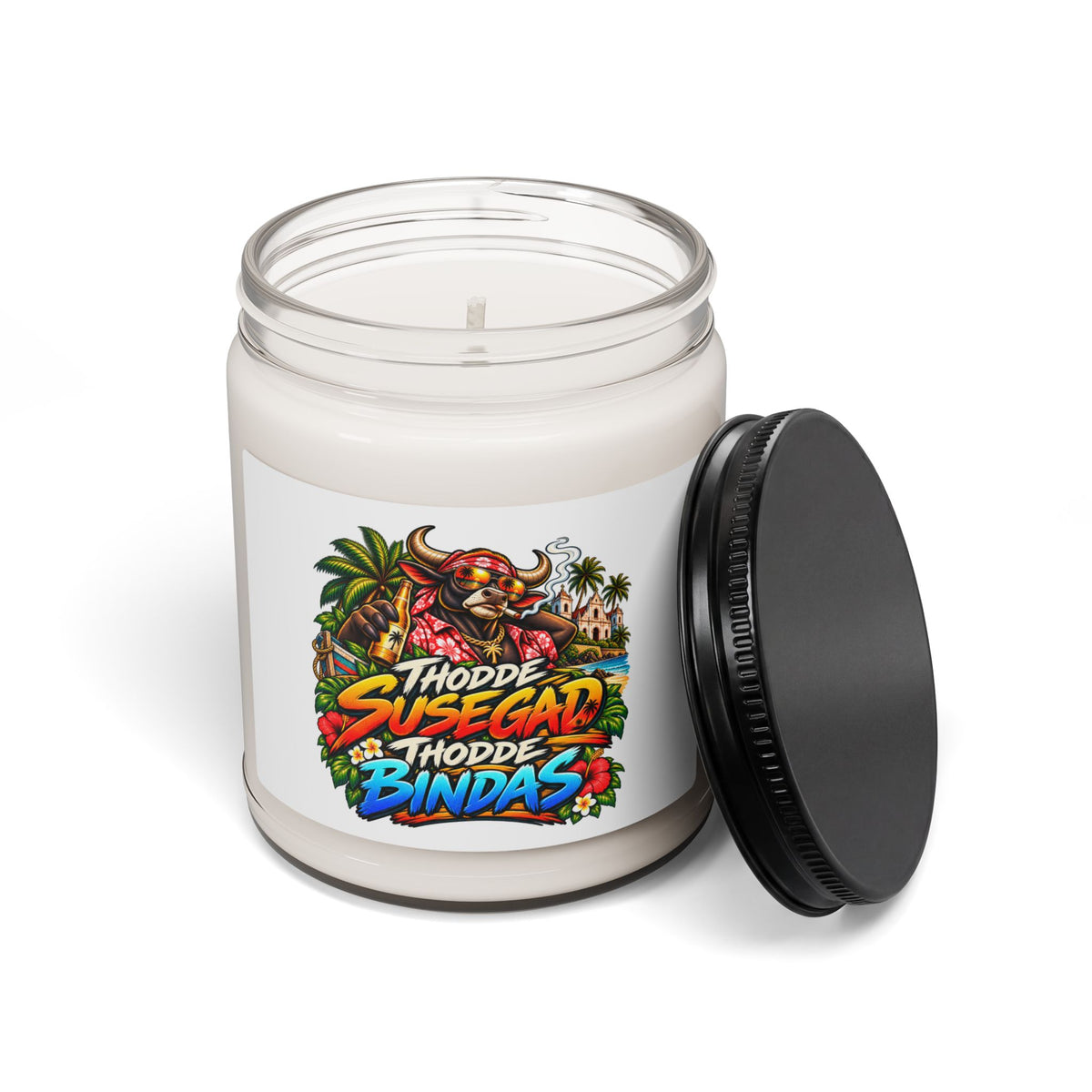 Thodde Susegad Thodde Bindas Scented Soy Candle — Tropical Goa Vibe, 9oz