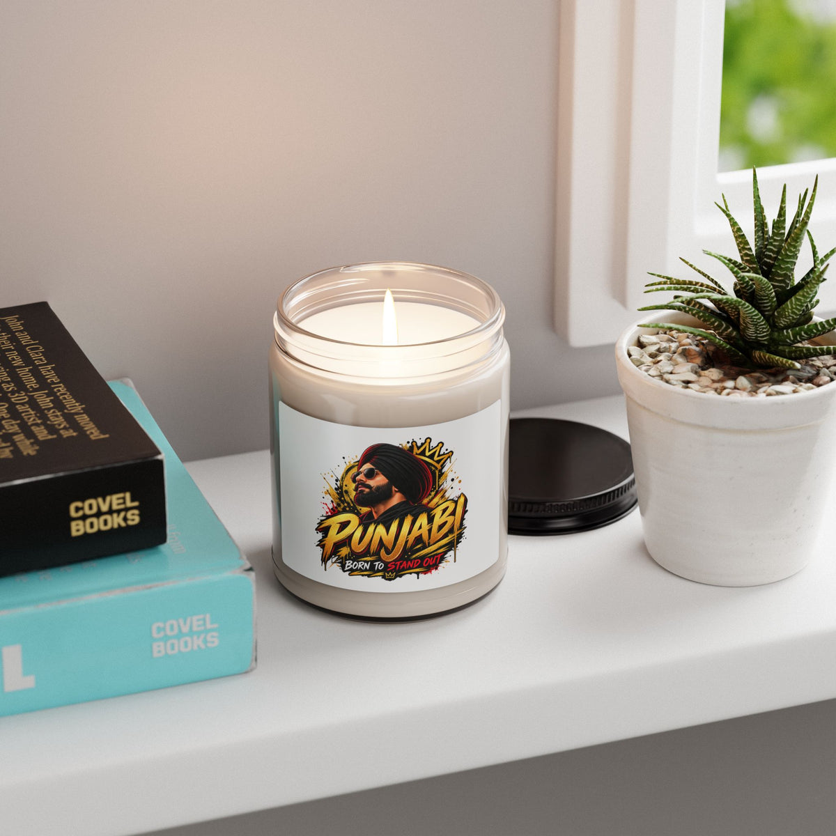 Punjabi Pride Scented Soy Candle — 9oz Aromatic Jar ("Punjabi" Graphic)
