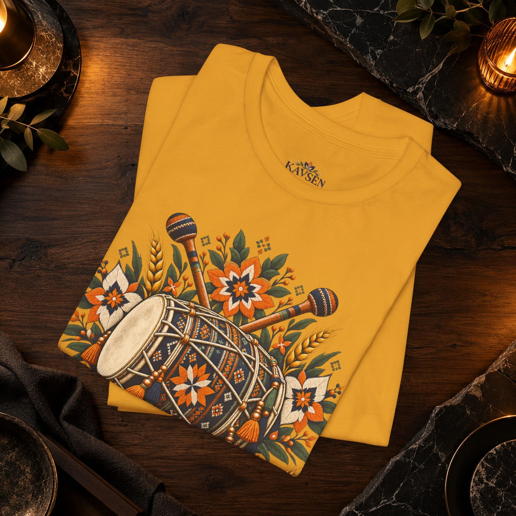 Boho Folk Drum Mandala T-Shirt
