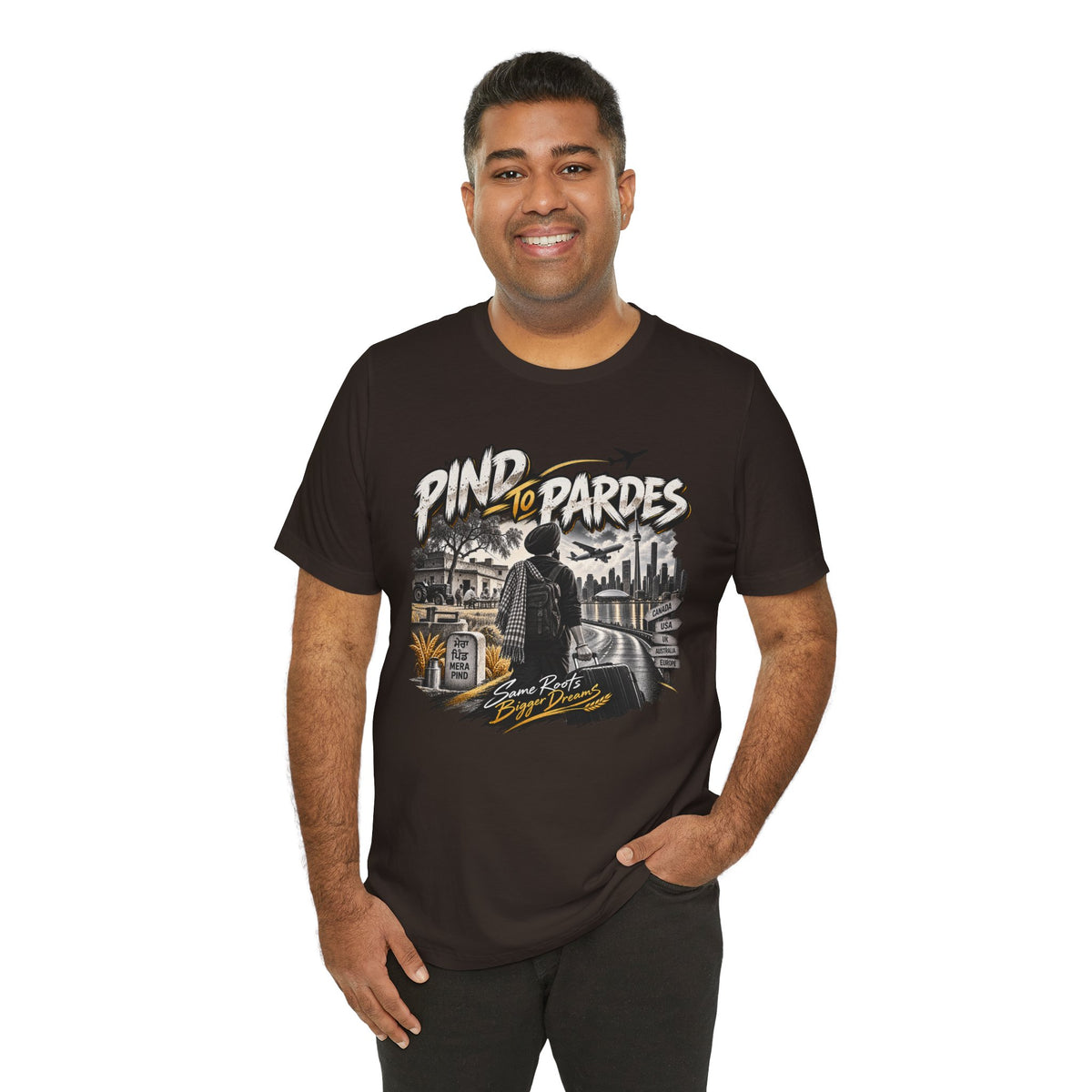 Pind to Pardes Travel T-Shirt | Vintage Journey Graphic