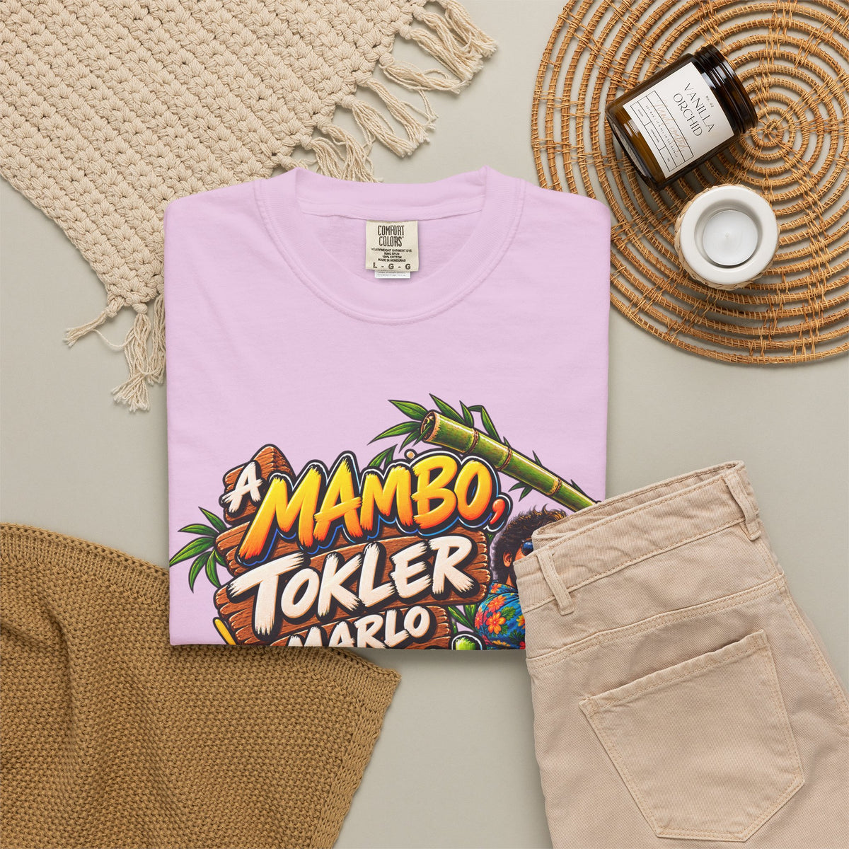 A Mambo, Tokler Marlo Bamboo! Goan Heritage Garment-Dyed T-Shirt