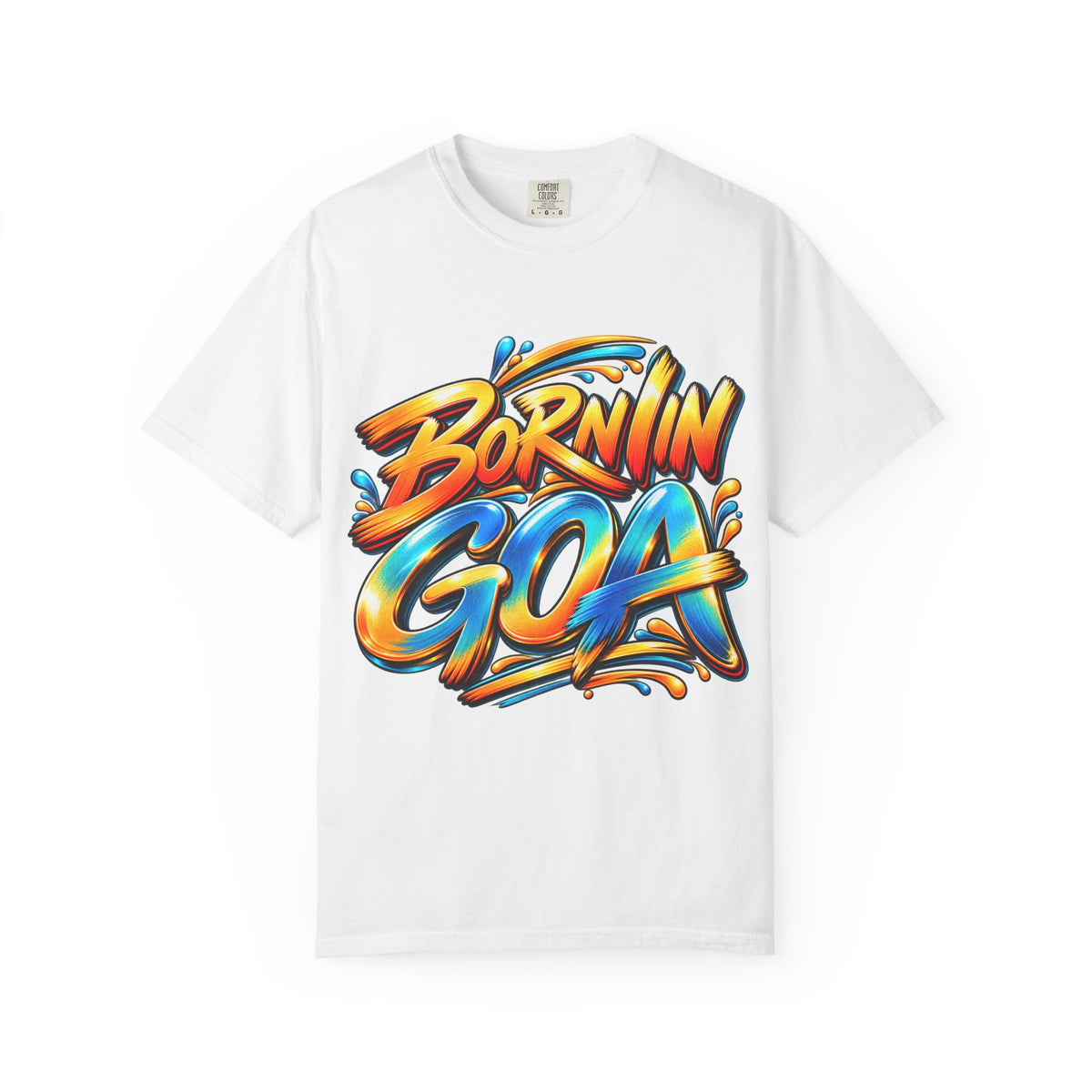 Additional view of Born in Goa Graphic Tee — Garment-Dyed Cotton T-Shirt (3)