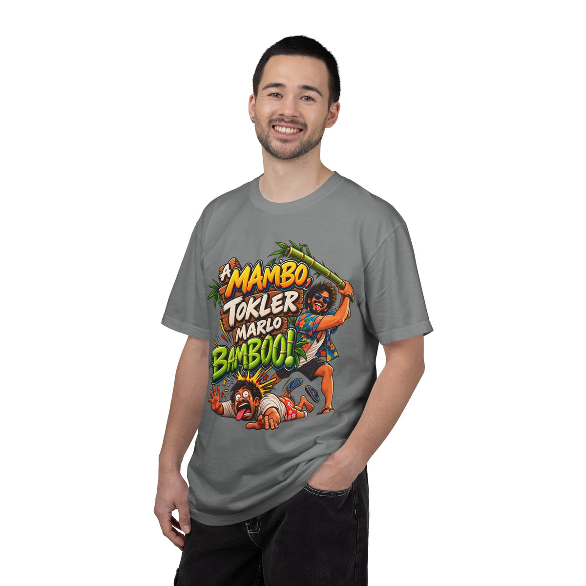 A Mambo, Tokler Marlo Bamboo! Goan Heritage Garment-Dyed T-Shirt