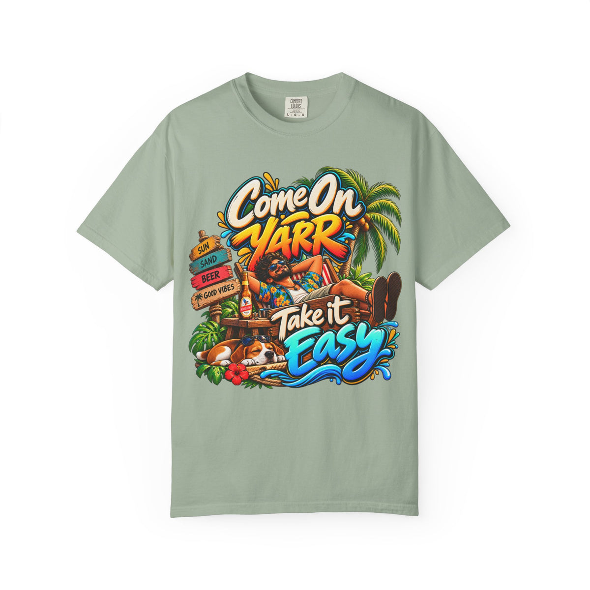 COME ON YARR / TAKE IT EASY Garment-Dyed T-Shirt — product image 5