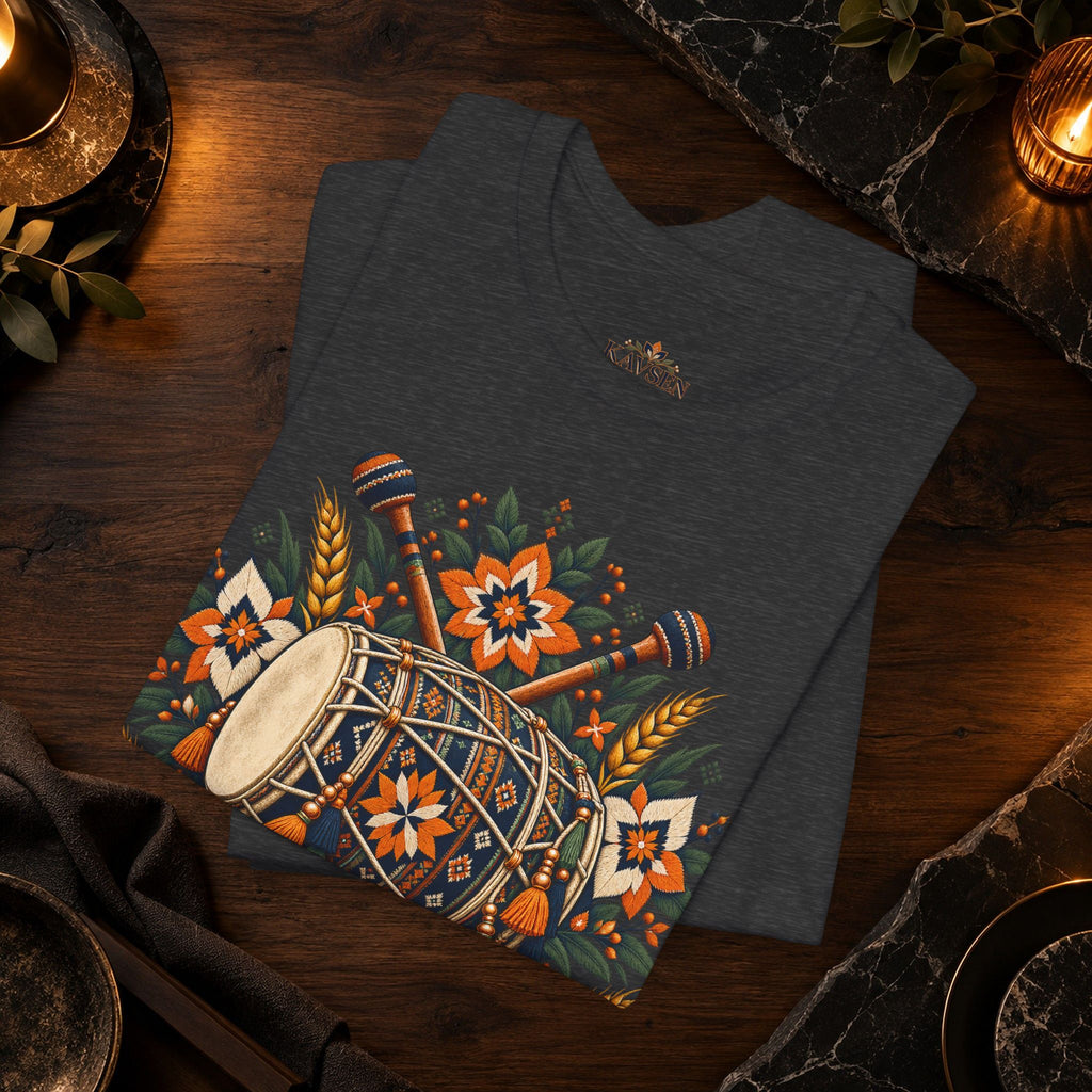 Boho Folk Drum Mandala T-Shirt