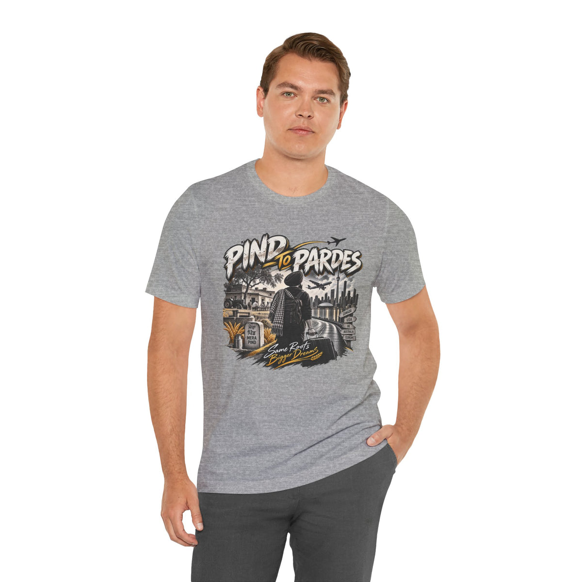 Pind to Pardes Travel T-Shirt | Vintage Journey Graphic