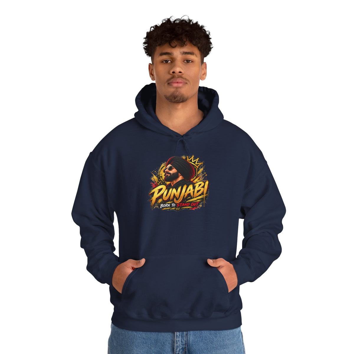 Punjabi Pride Graphic Hoodie | Illustrated Heritage Pullover