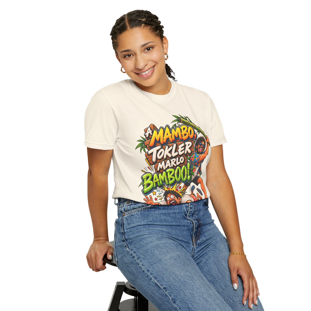 A Mambo, Tokler Marlo Bamboo! Goan Heritage Garment-Dyed T-Shirt
