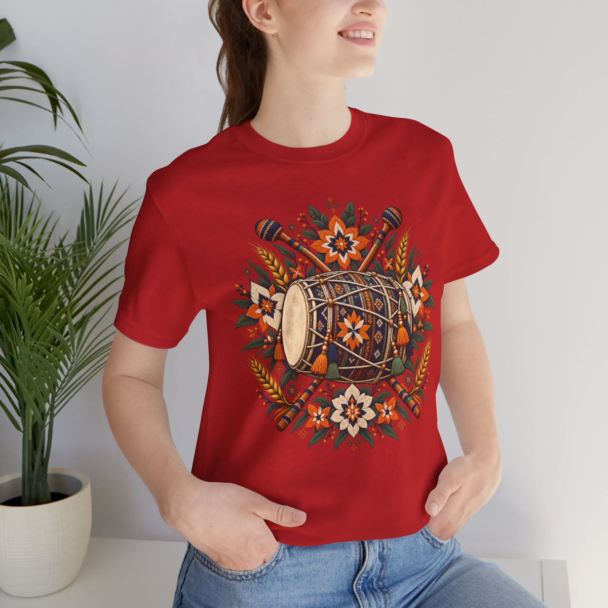 Boho Folk Drum Mandala T-Shirt