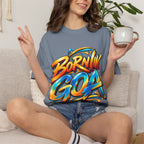 Born in Goa Graphic Tee | Garment-Dyed Cotton T-Shirt