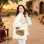 Bohemian Floral Mandala Canvas Tote Bag