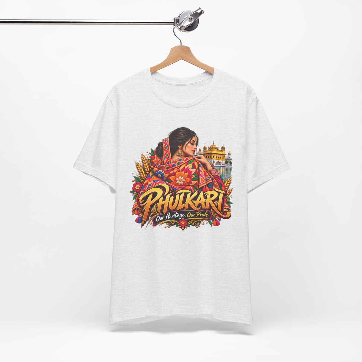 Phulkari Heritage Graphic T-Shirt | Punjabi Pride Tee