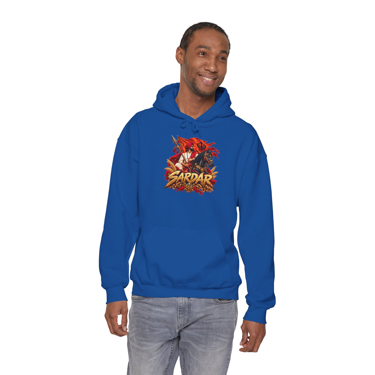 Sardar Retro Fighter Graphic Hoodie | Punjabi Heritage Pullover