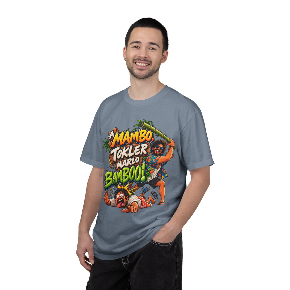 A Mambo, Tokler Marlo Bamboo! Goan Heritage Garment-Dyed T-Shirt
