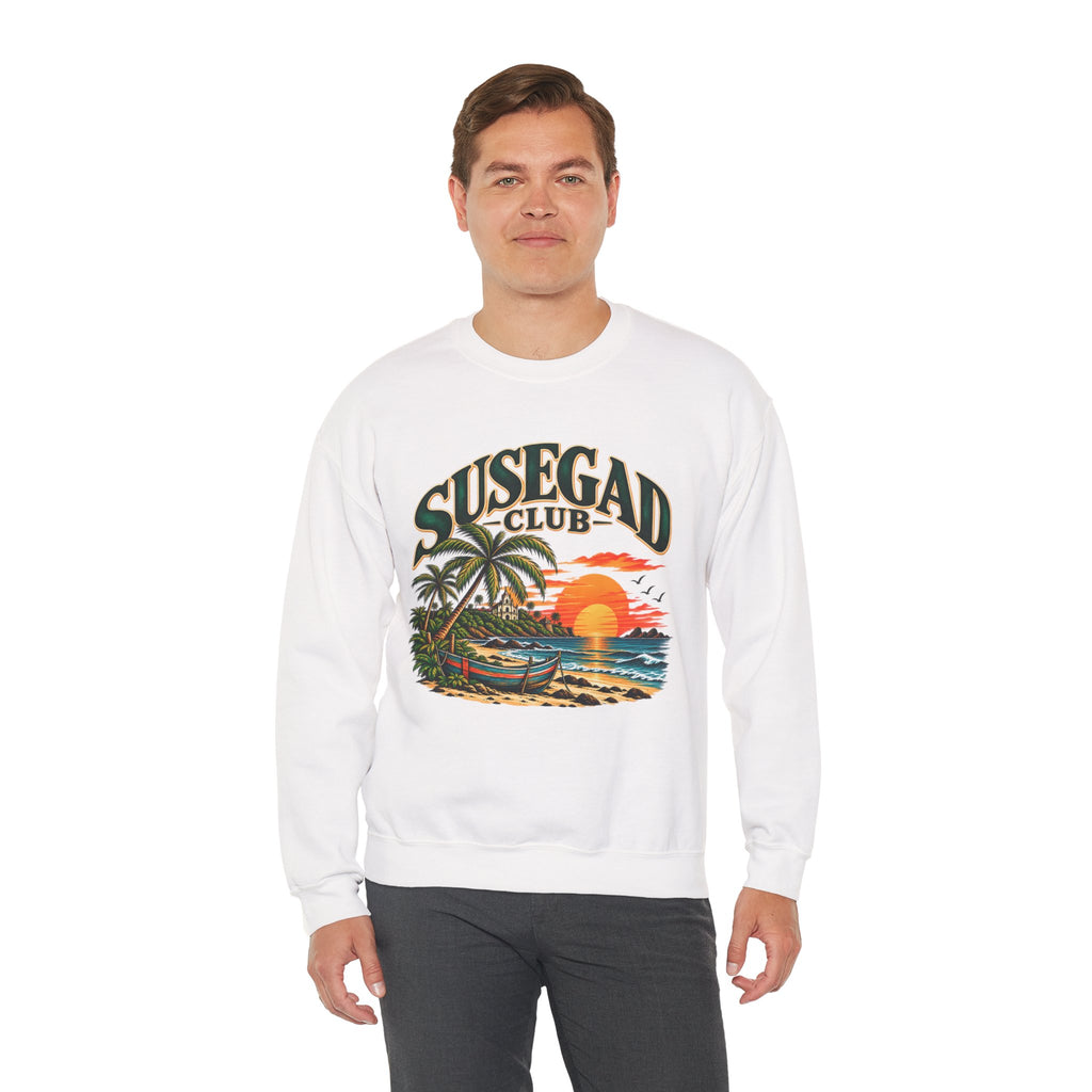 Susegad Club Tropical Sunset Crewneck Sweatshirt