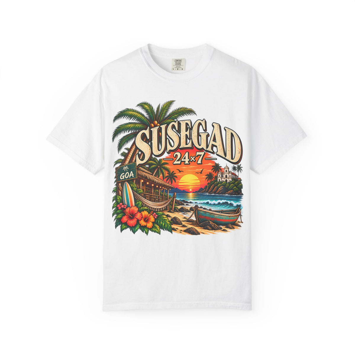 Susegad 24x7 Goa Sunset Garment-Dyed T-Shirt