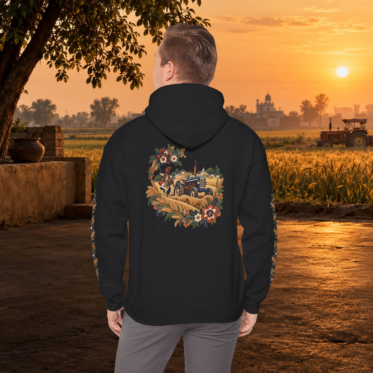 Bohemian Folk Art Drum Hoodie