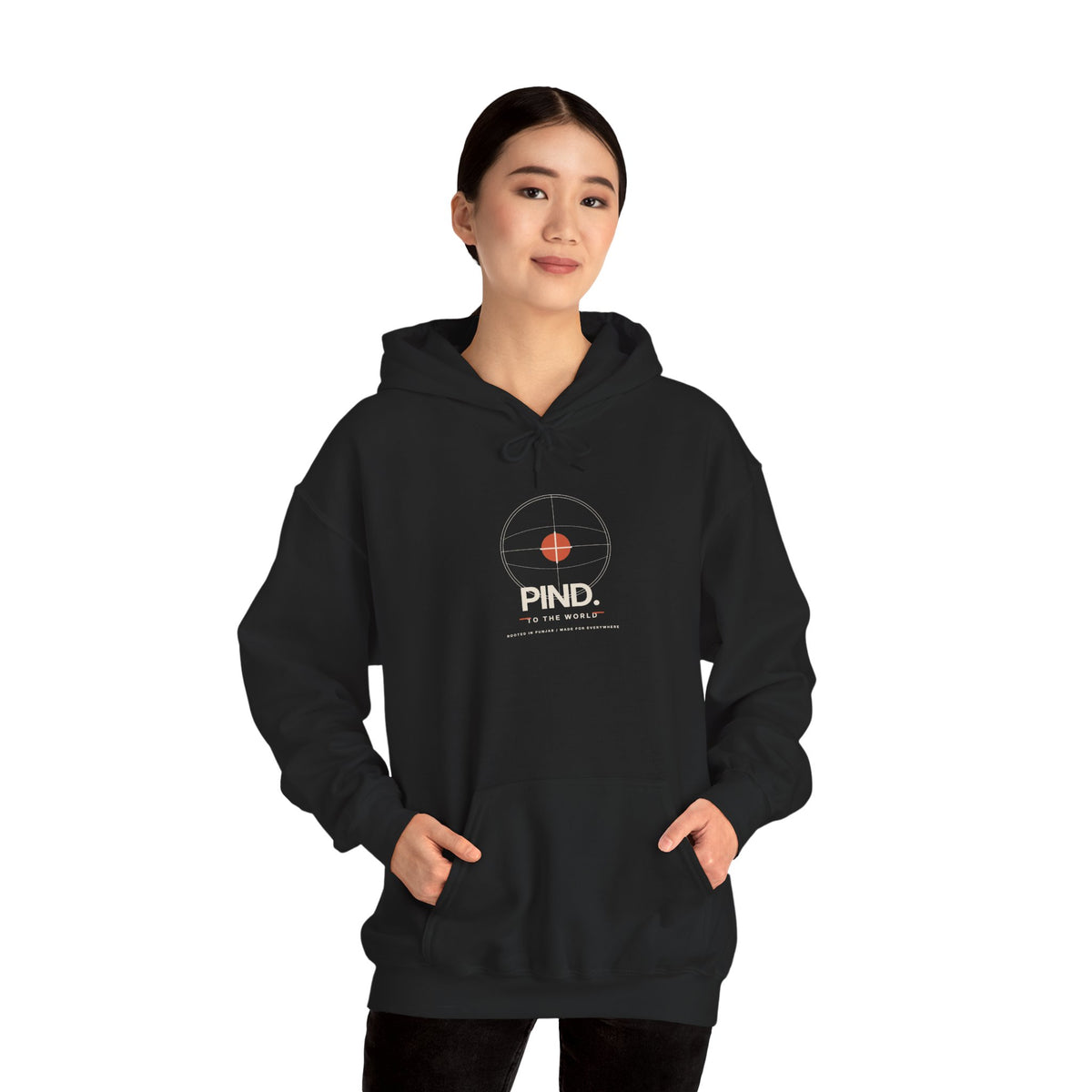 PIND minimalist basketball graphic hoodie.