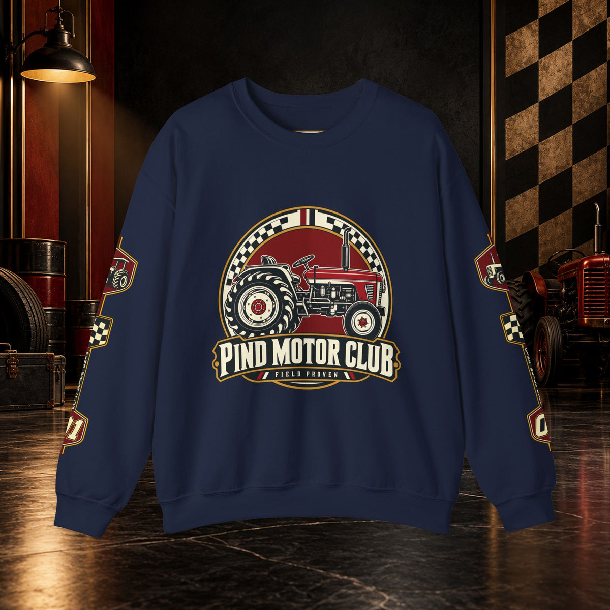 Pind Motor Club Field Proven Vintage Truck Crewneck Sweatshirt