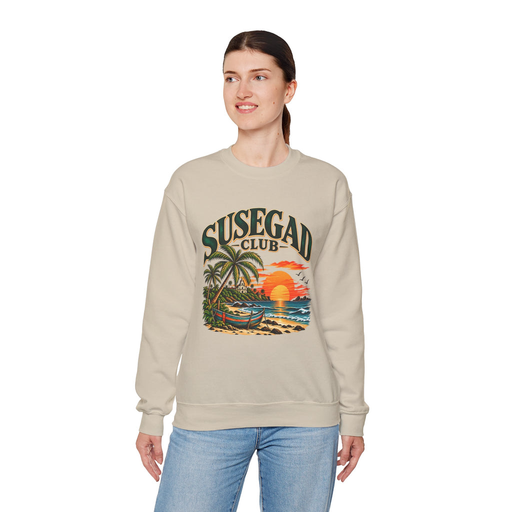 Susegad Club Tropical Sunset Crewneck Sweatshirt
