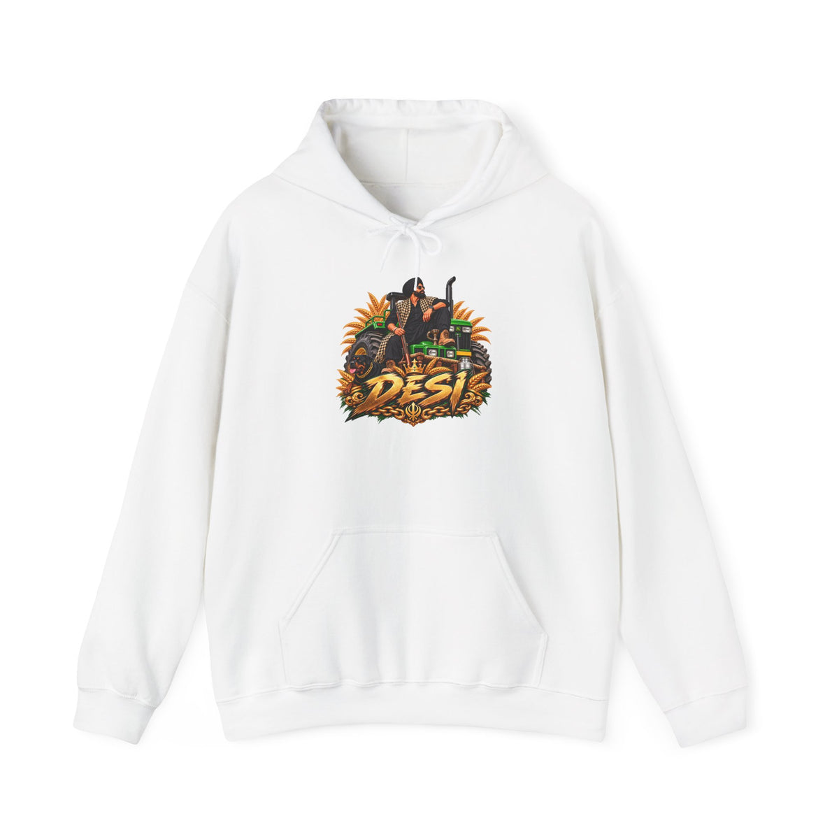 Additional view of Desi Jeep Sunset Hoodie — South Asian Off-Road Graphic Pullover (2)