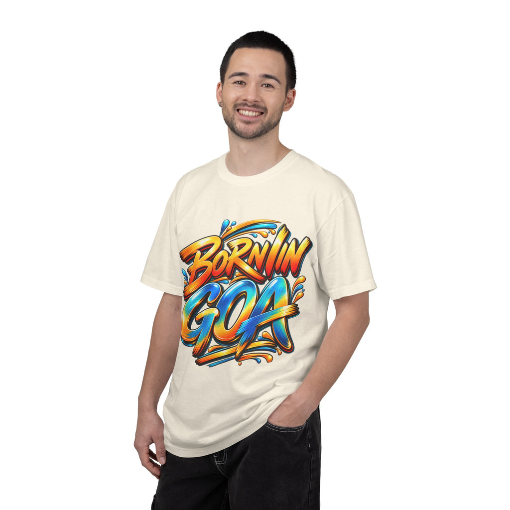 Born in Goa Graphic Tee | Garment-Dyed Cotton T-Shirt