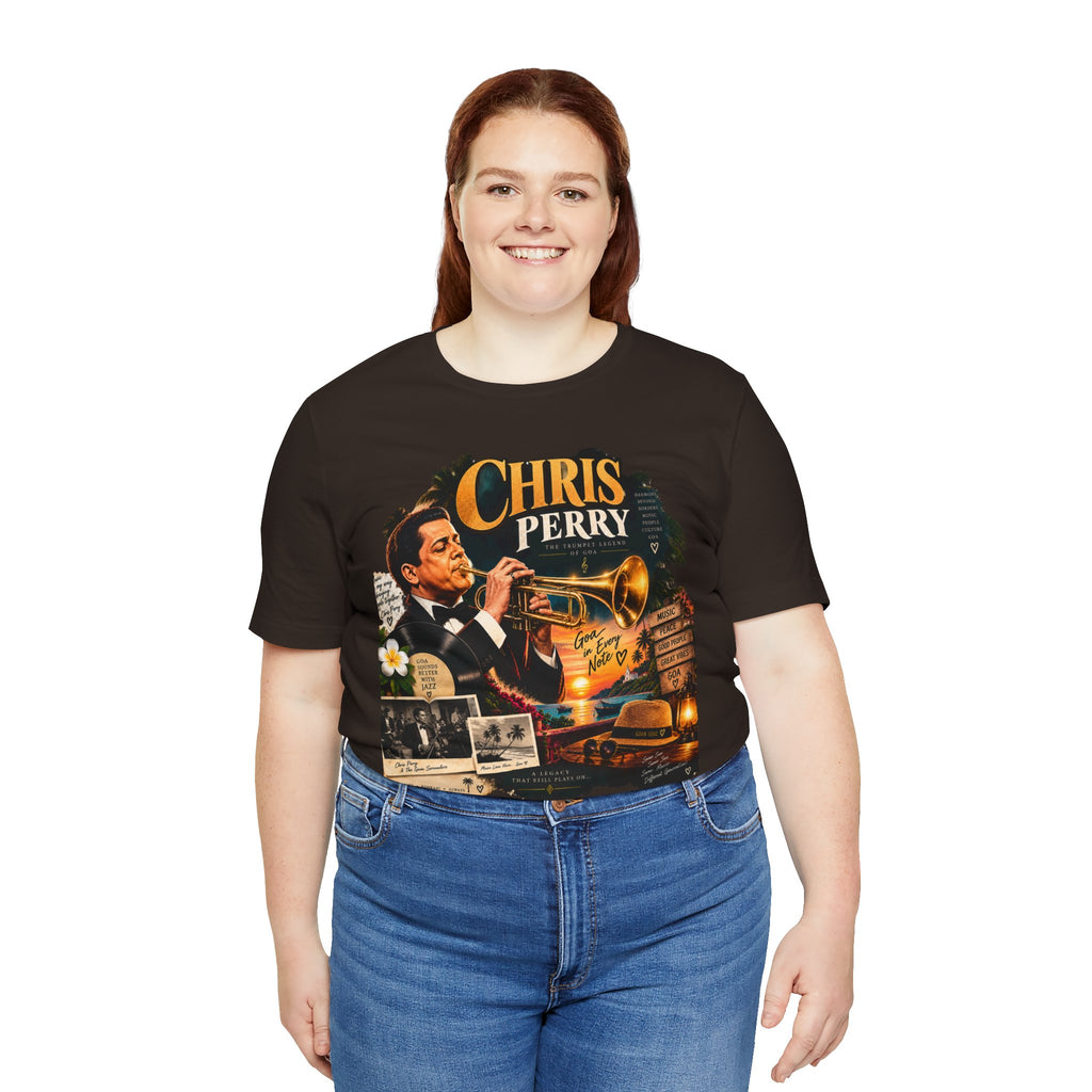 Chris Perry Trumpet Graphic T-Shirt | Retro Music