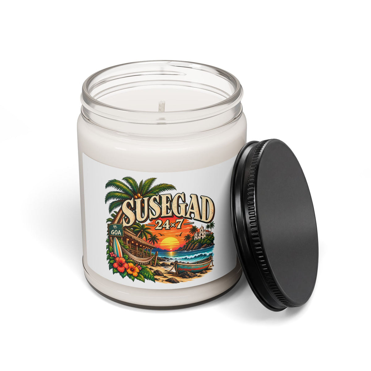 Susegad 24x7 Tropical Sunset Scented Soy Candle, 9oz
