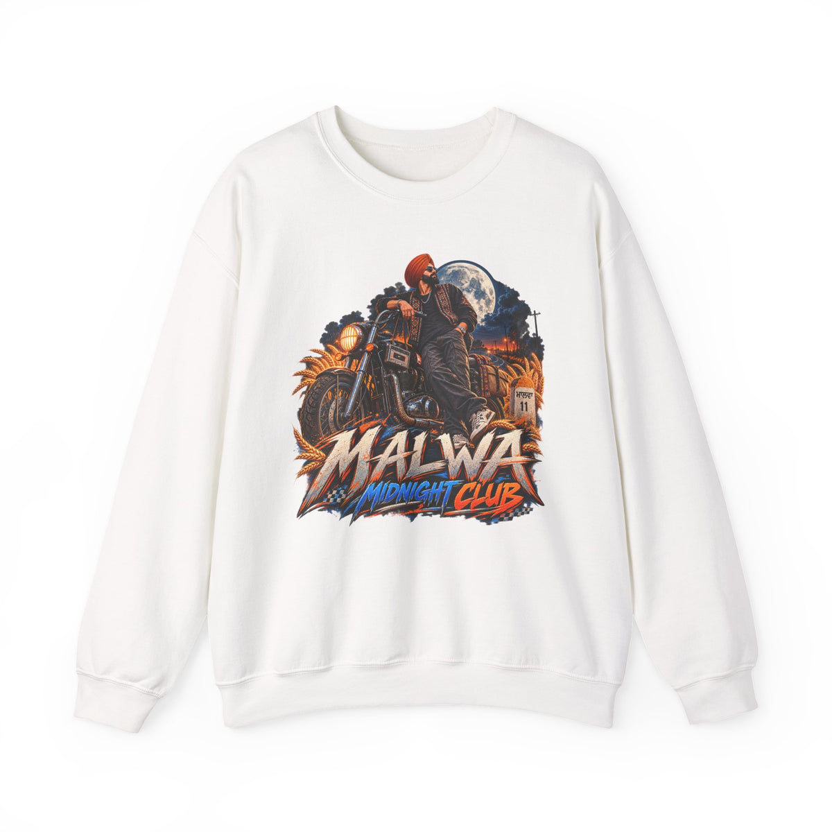 Additional view of Malwa Midnight Club Crewneck Sweatshirt (2)