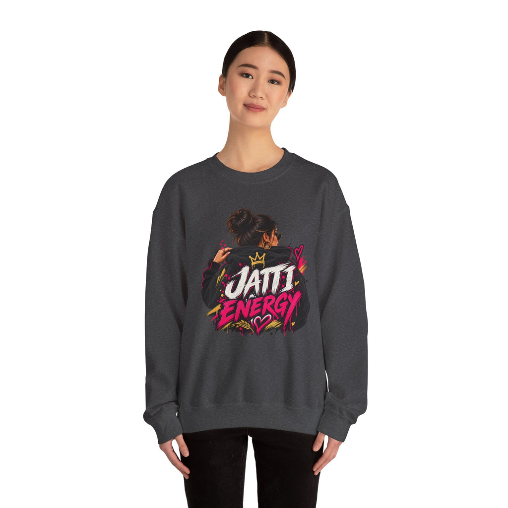 Jatti Energy Punjabi Graphic Crewneck Sweatshirt