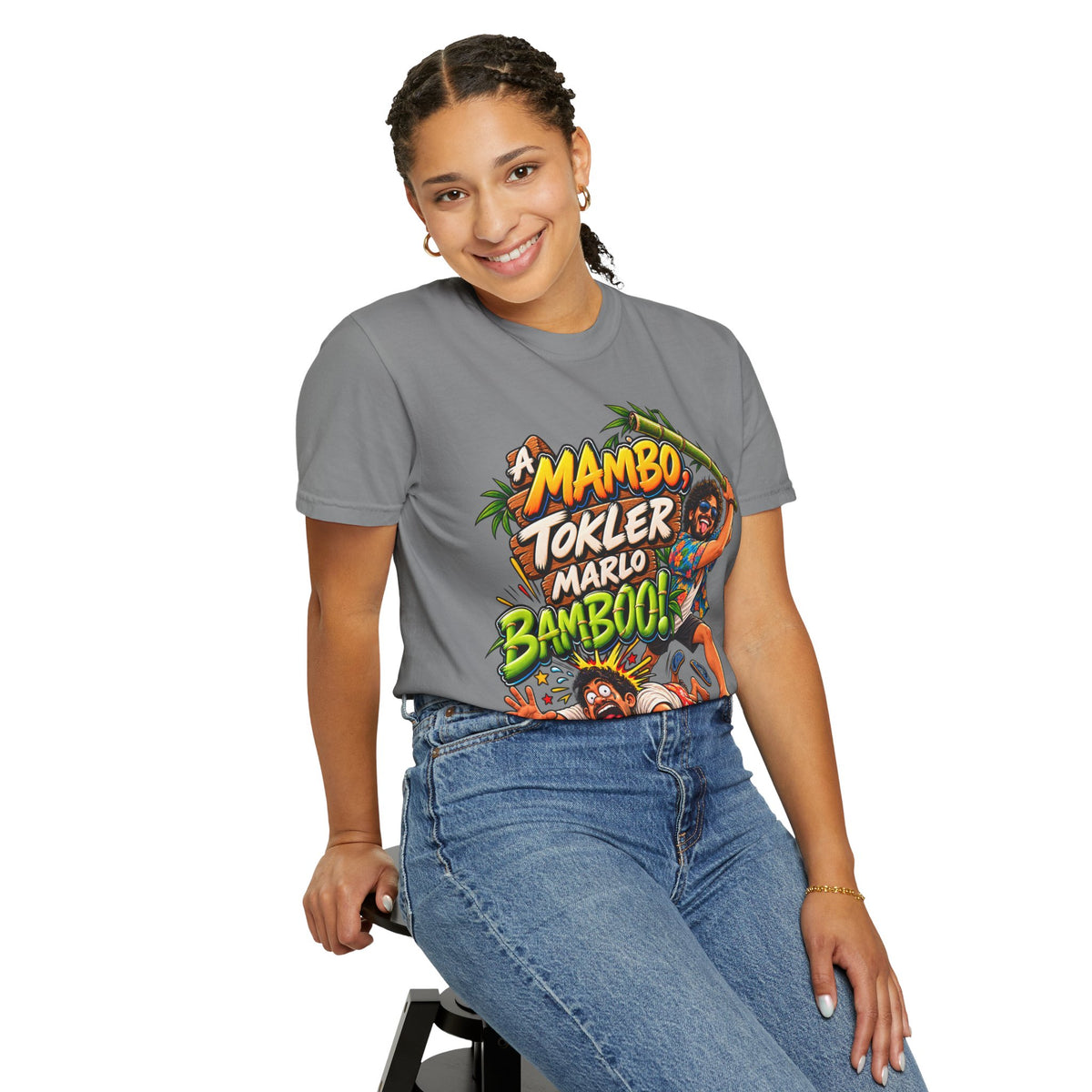 A Mambo, Tokler Marlo Bamboo! Goan Heritage Garment-Dyed T-Shirt
