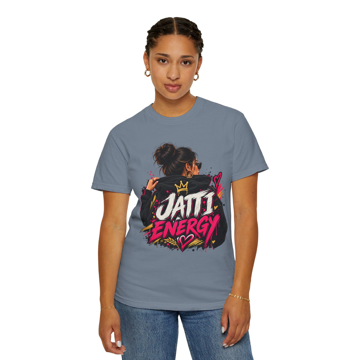 Jatti Energy Garment-Dyed T-Shirt | Punjabi-Inspired Graphic