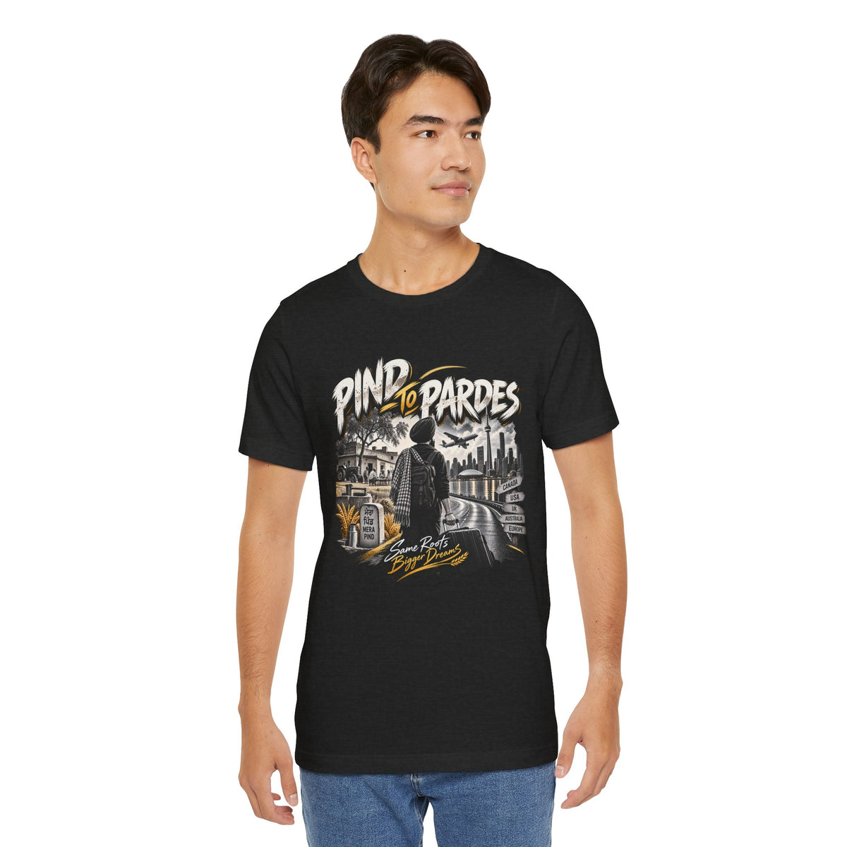 Pind to Pardes Travel T-Shirt | Vintage Journey Graphic