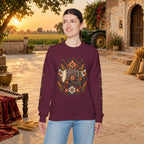 Boho Folk Drum Sweatshirt – Tribal Music Festival Crewneck