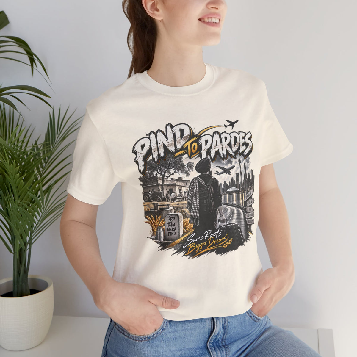 Pind to Pardes Travel T-Shirt | Vintage Journey Graphic