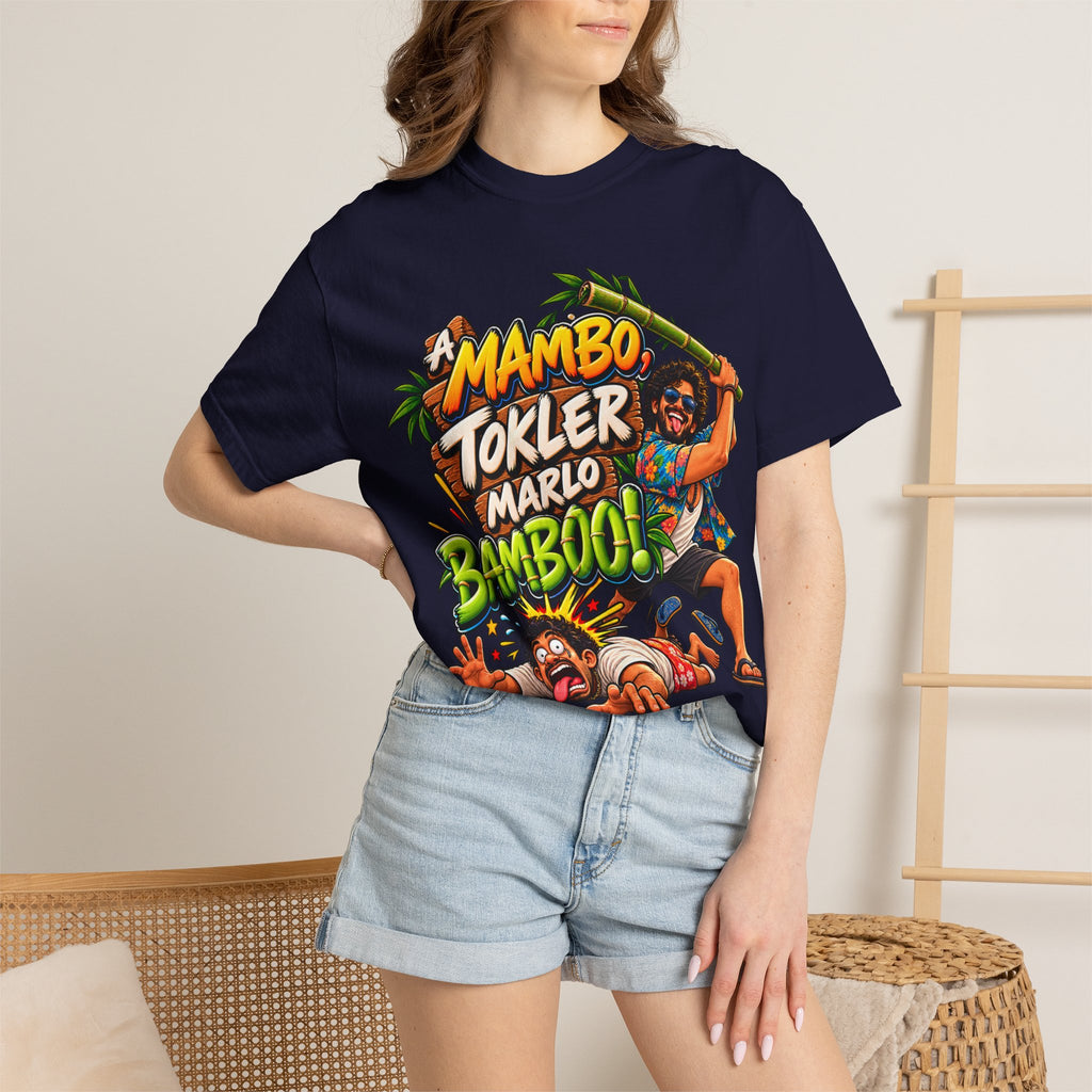 A Mambo, Tokler Marlo Bamboo! Goan Heritage Garment-Dyed T-Shirt