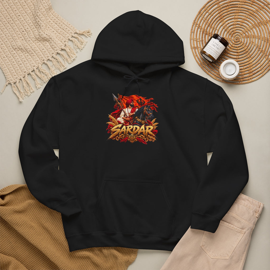 Sardar Retro Fighter Graphic Hoodie | Punjabi Heritage Pullover