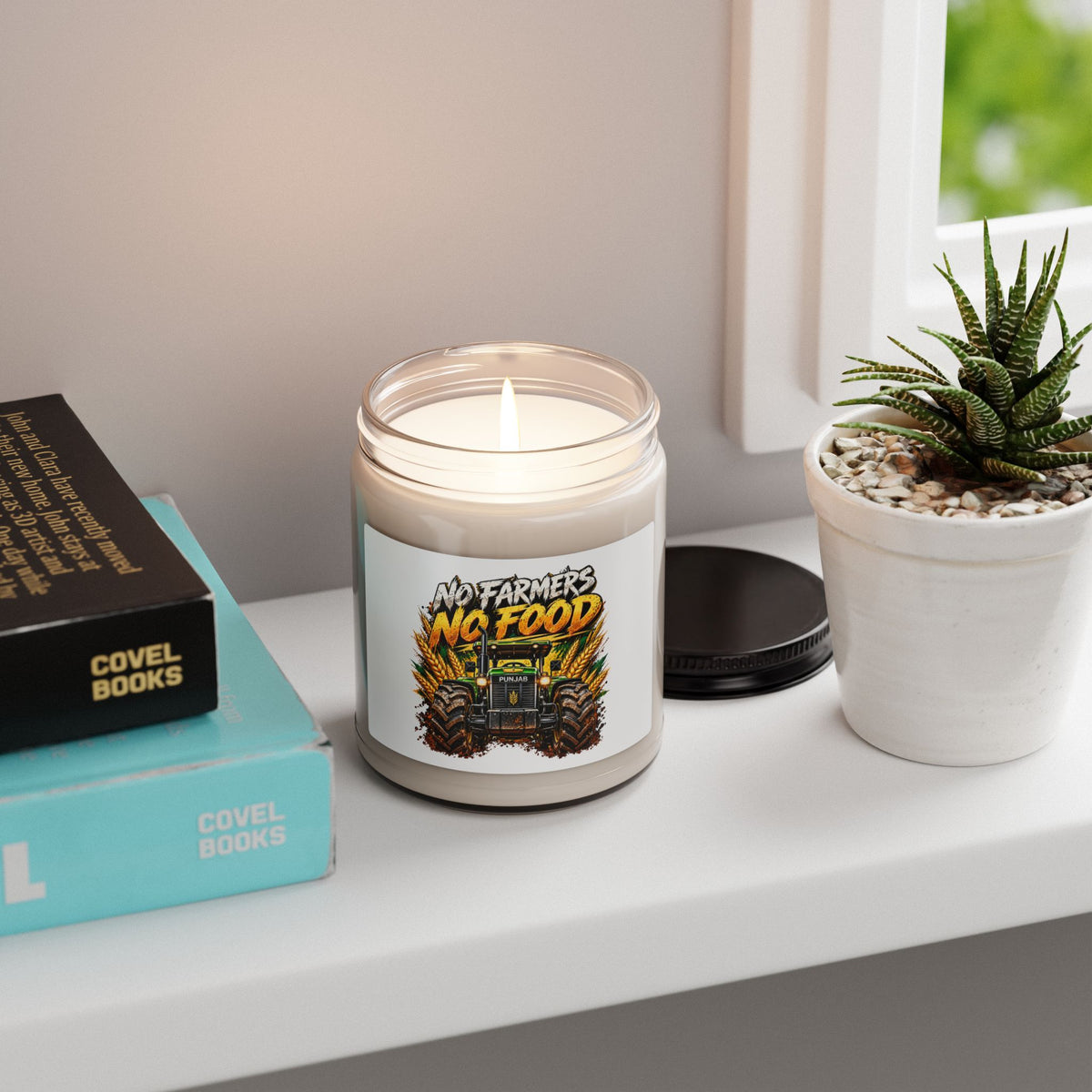 No Food Tractor Graphic 9oz Soy Candle | Farm Gift