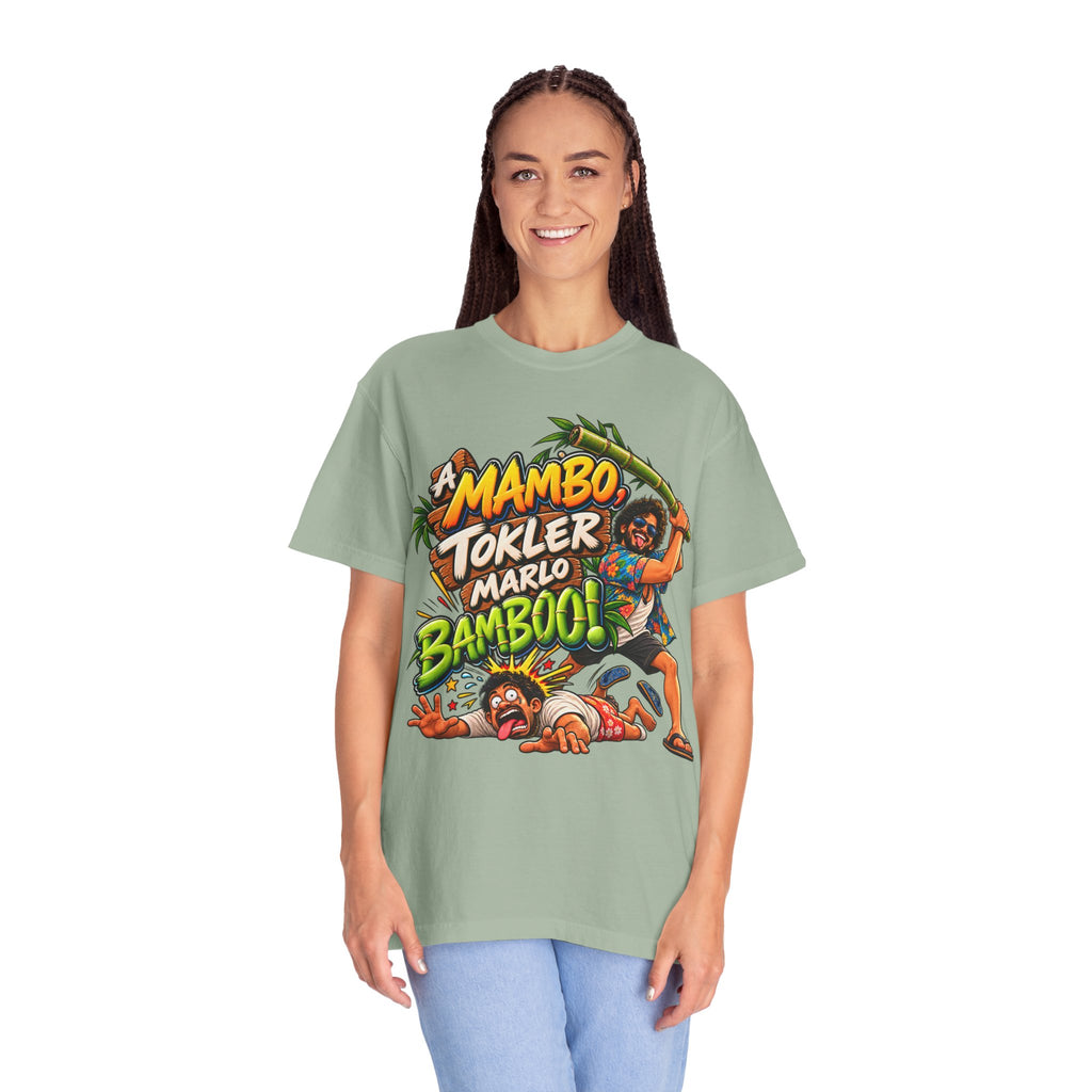 A Mambo, Tokler Marlo Bamboo! Goan Heritage Garment-Dyed T-Shirt