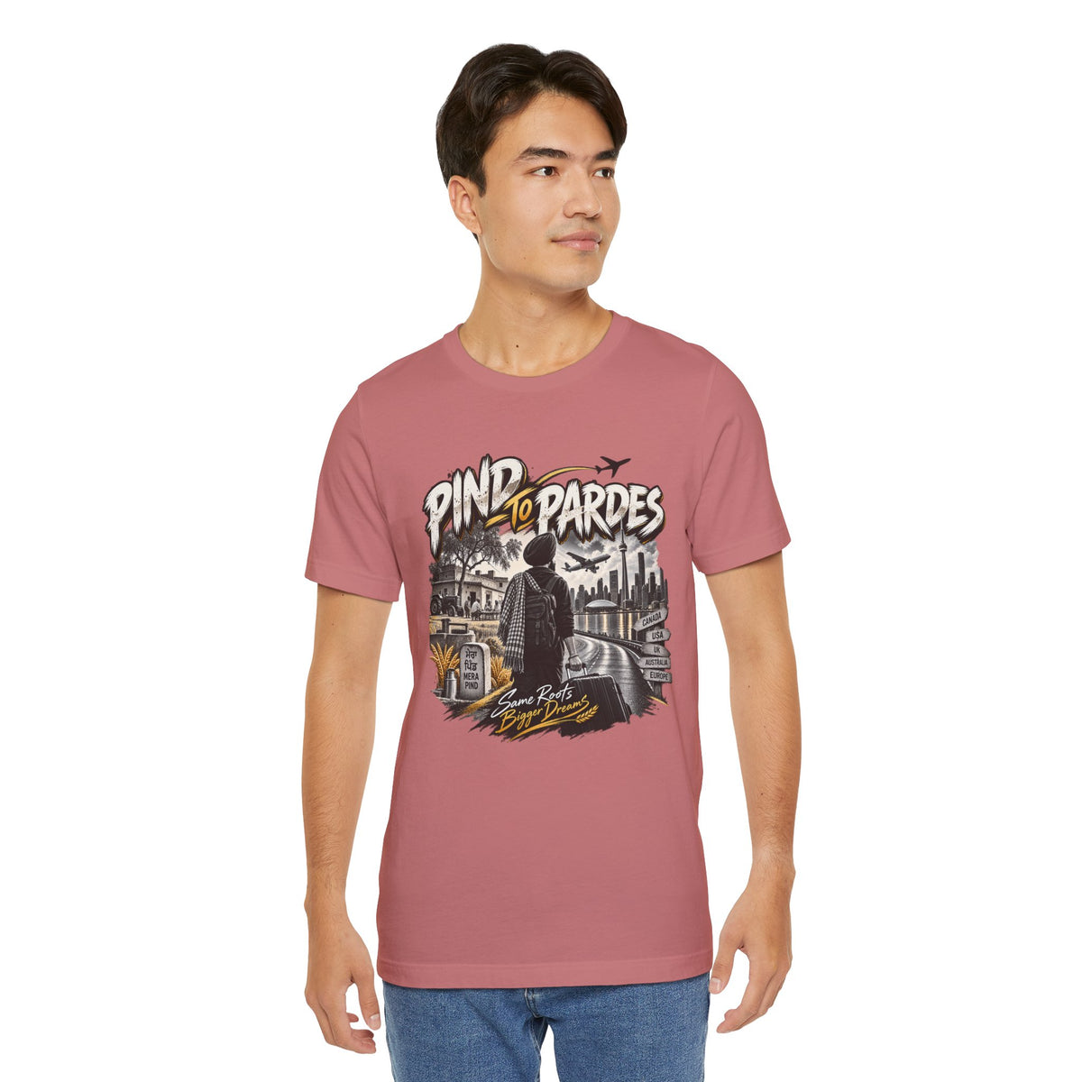 Pind to Pardes Travel T-Shirt | Vintage Journey Graphic