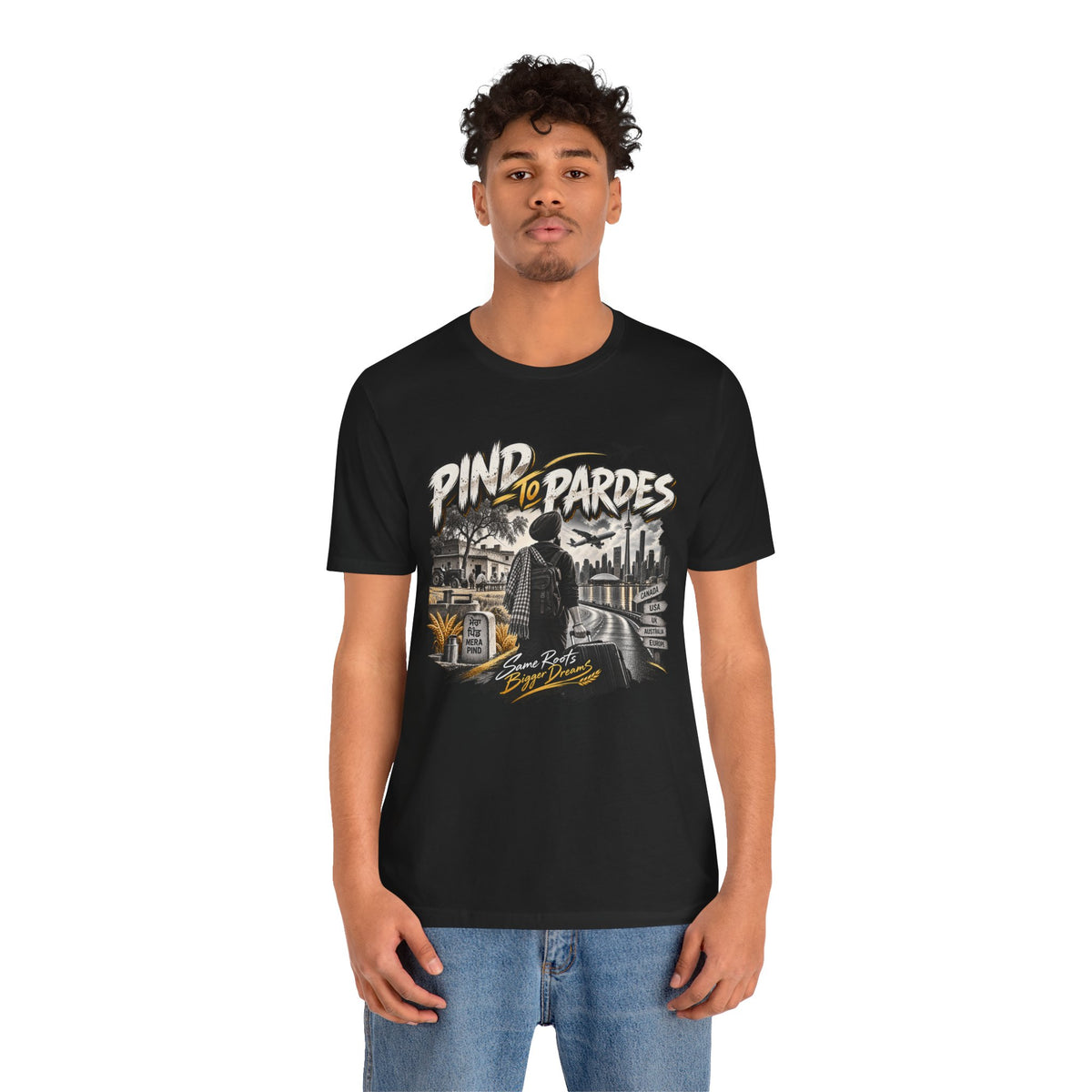 Pind to Pardes Travel T-Shirt | Vintage Journey Graphic