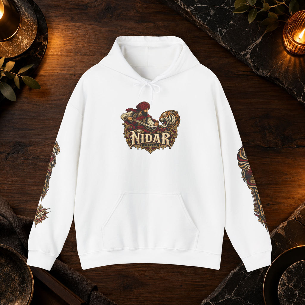 NIDAR Tiger and Bear Graphic Hoodie