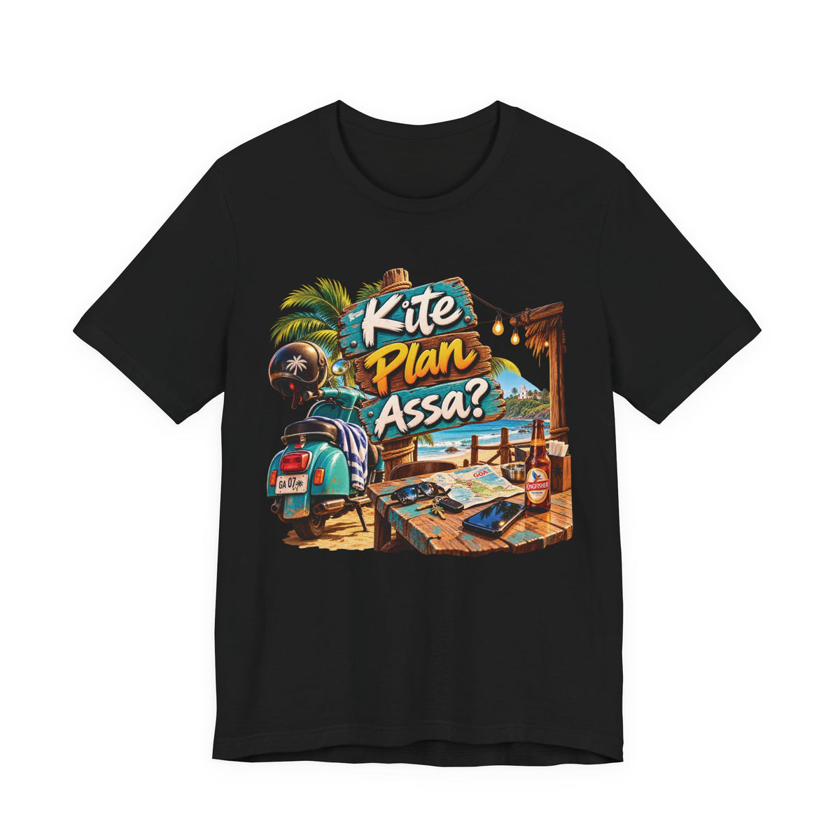 Additional view of Kite Plan Assa? — Goan Heritage Jersey T-Shirt (2)